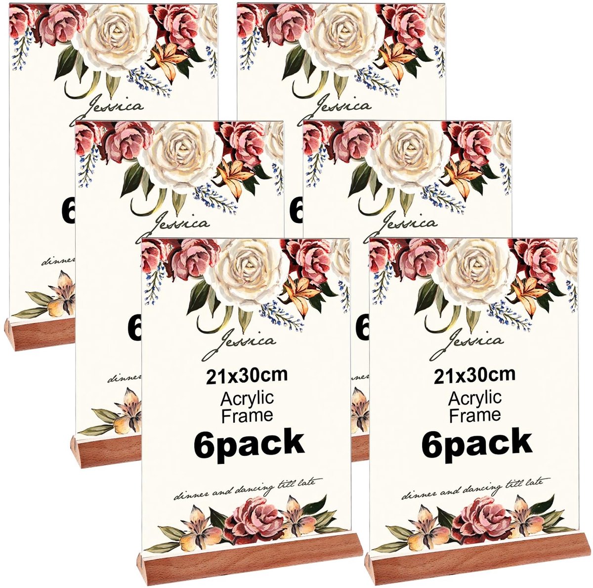 Solidchoice - Set van 6 A5 Tafelstands voor Presentaties