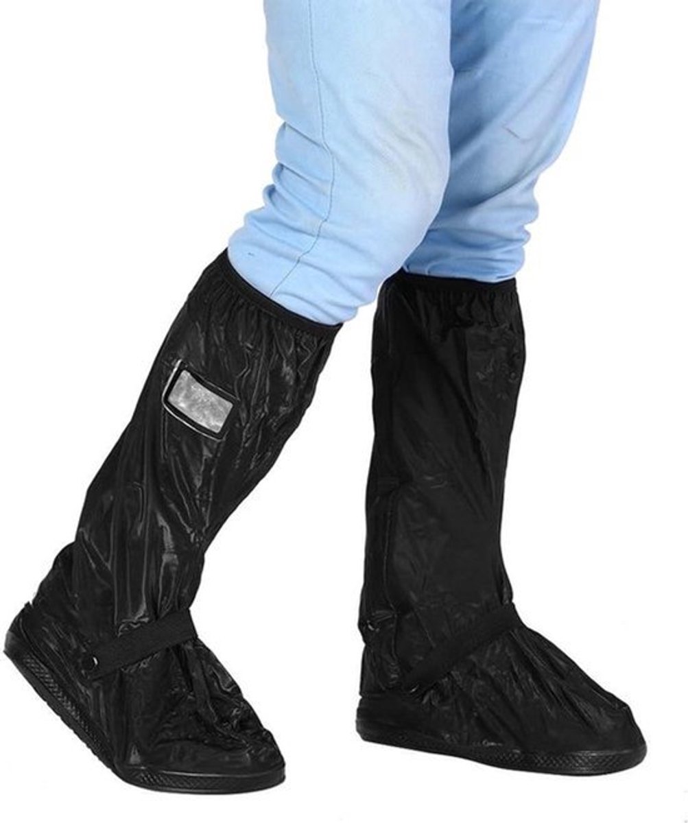 Waterdichte antislip regenhoezen voor motorlaarzen (maat XL, zwart)