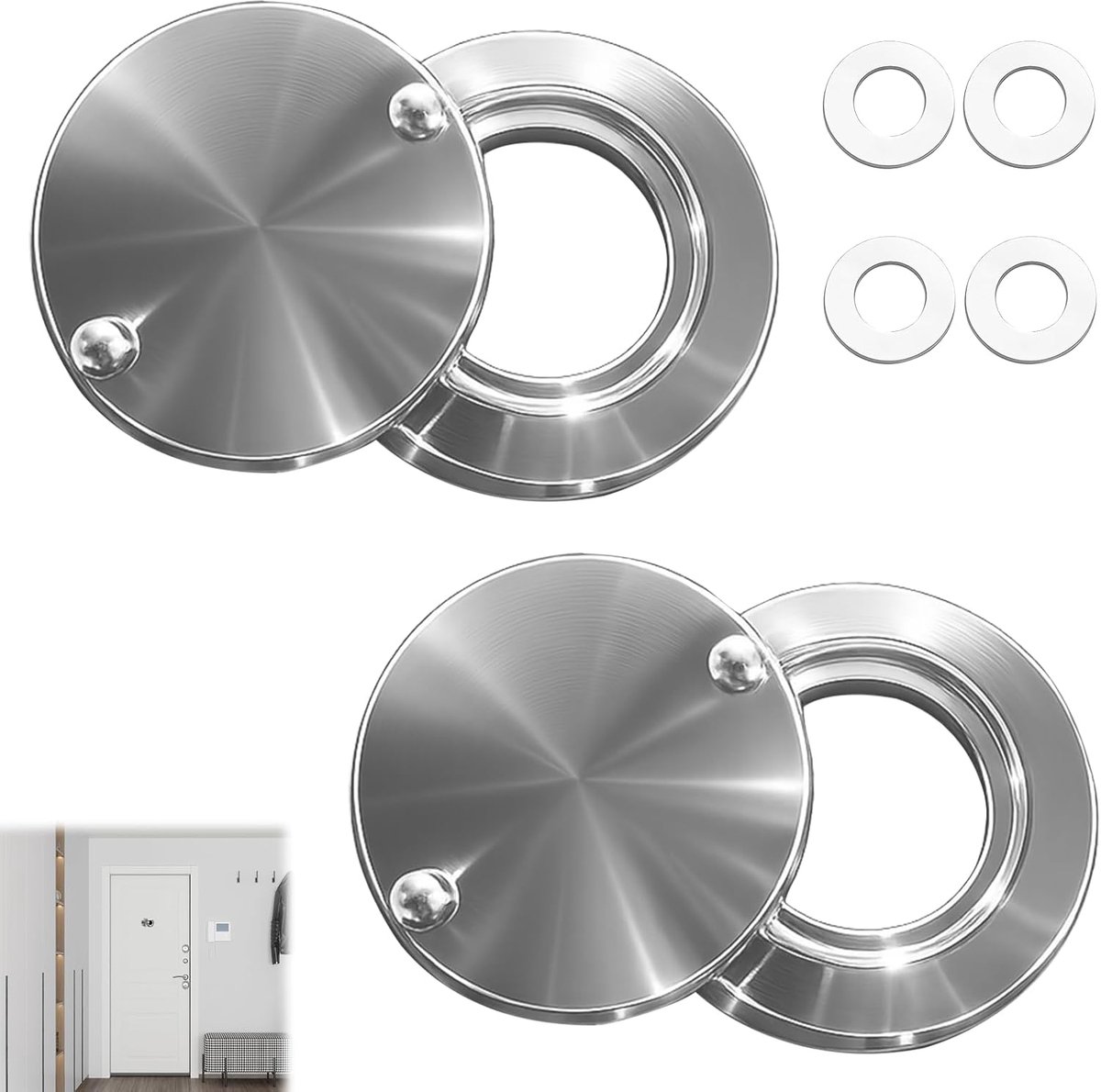 Deurspion 16 mm - Kijktgat afdekking - Zelfklevend installatiegereedschap - Verhoog de veiligheid van uw woning - ShopVlot