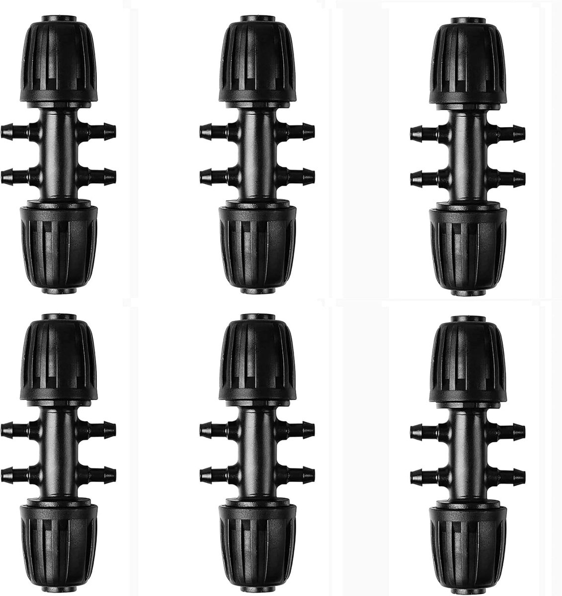 Drupirrigatie T-connector 6 stuks - Lekdicht - 1/2 inch naar 1/4 inch - Geschikt voor diverse leidingen - ShopVlot