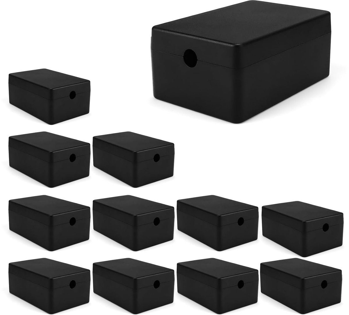 Junctiekast Waterdicht 60 x 40 x 25 mm - Zwart Kunststof - Voor Binnen en Buiten - ShopVlot