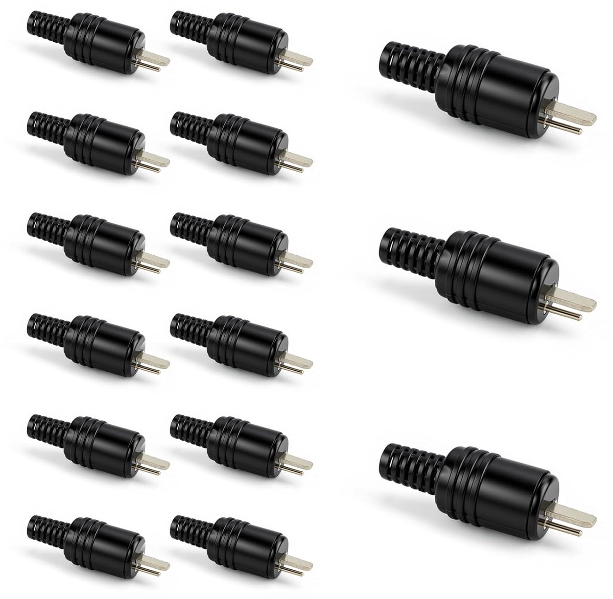 DIN speaker plug 2-pins - adapter met schroefterminals - hoogwaardig kunststof - betrouwbare audiokabelverbinding - ShopVlot