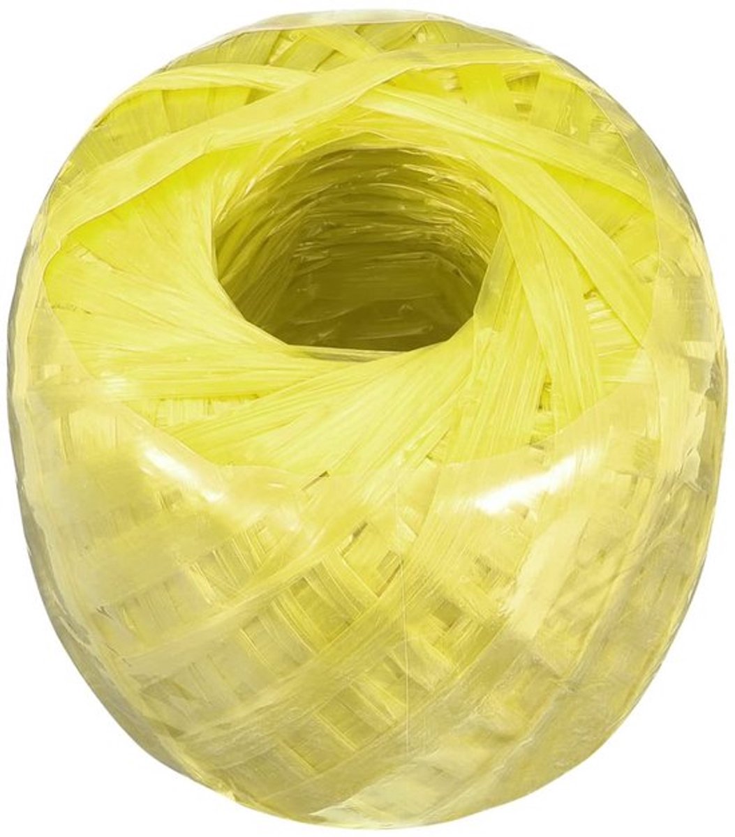 Polyester Touw 100m - Nylon Touw - Boekverpakking - DIY - Geel - Sterk en Duurzaam