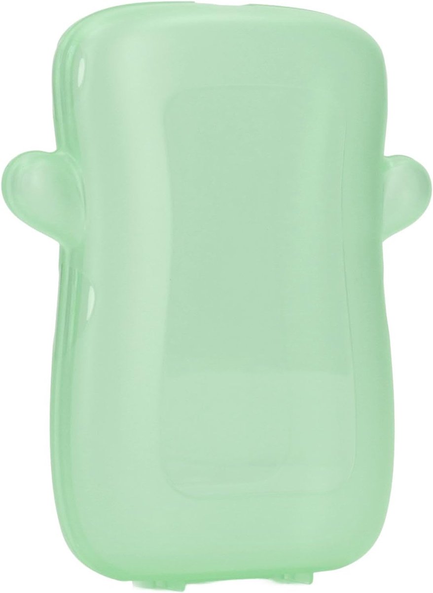 Squeeze pouch holder - groene baby voeden pouch houder - veilig materiaal - voorkomt rommel tijdens het eten - ShopVlot