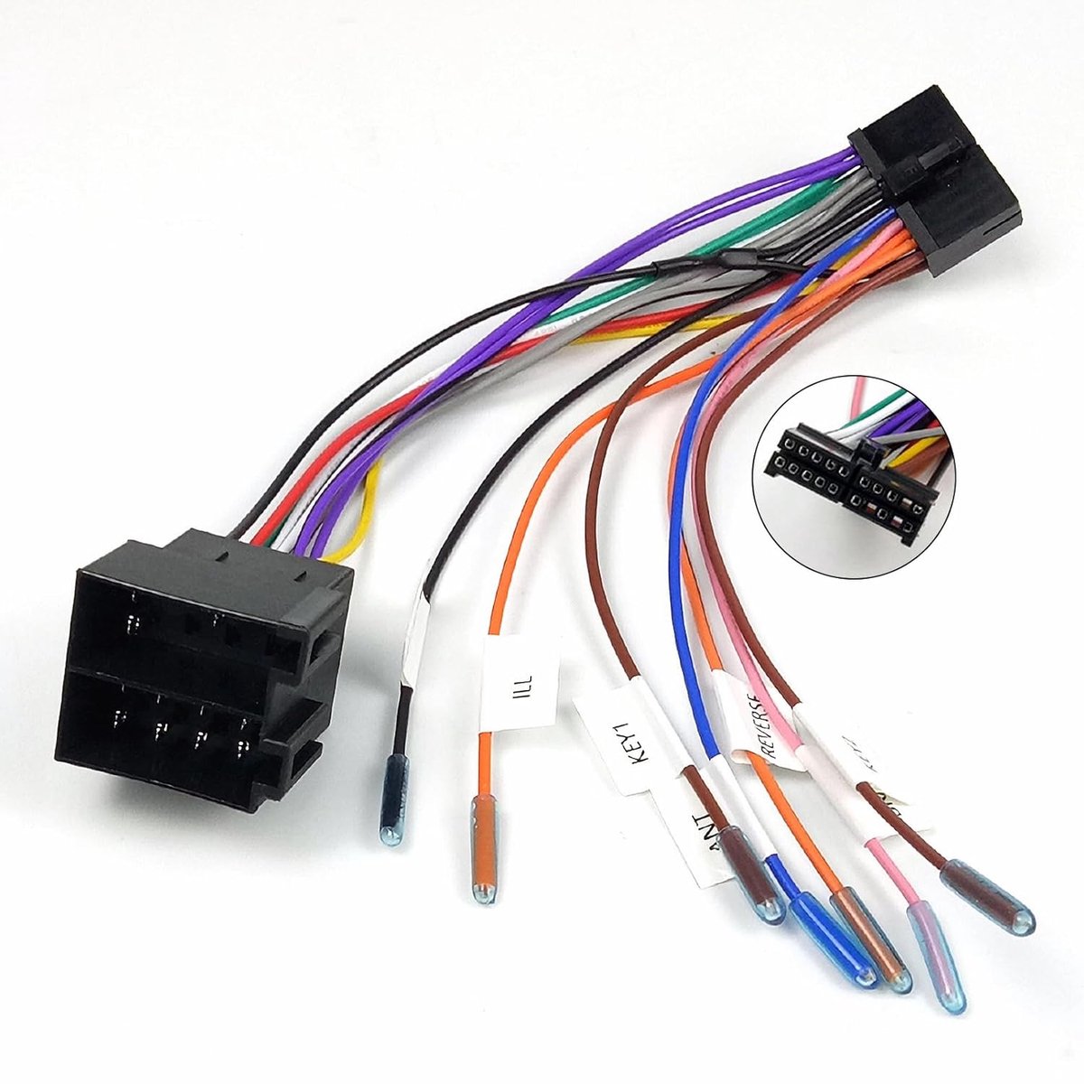 20 pin naar ISO kabeladapter - universele aansluitkabel - vervangend accessoire - eenvoudig te installeren - ShopVlot