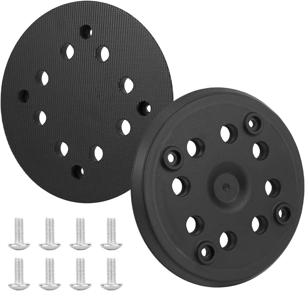 Schuurdiscs 125 mm - schuurpad met klittenband - 8 gaten en 4 oogjes - vervangingspad voor Bosch schuurmachine - ShopVlot