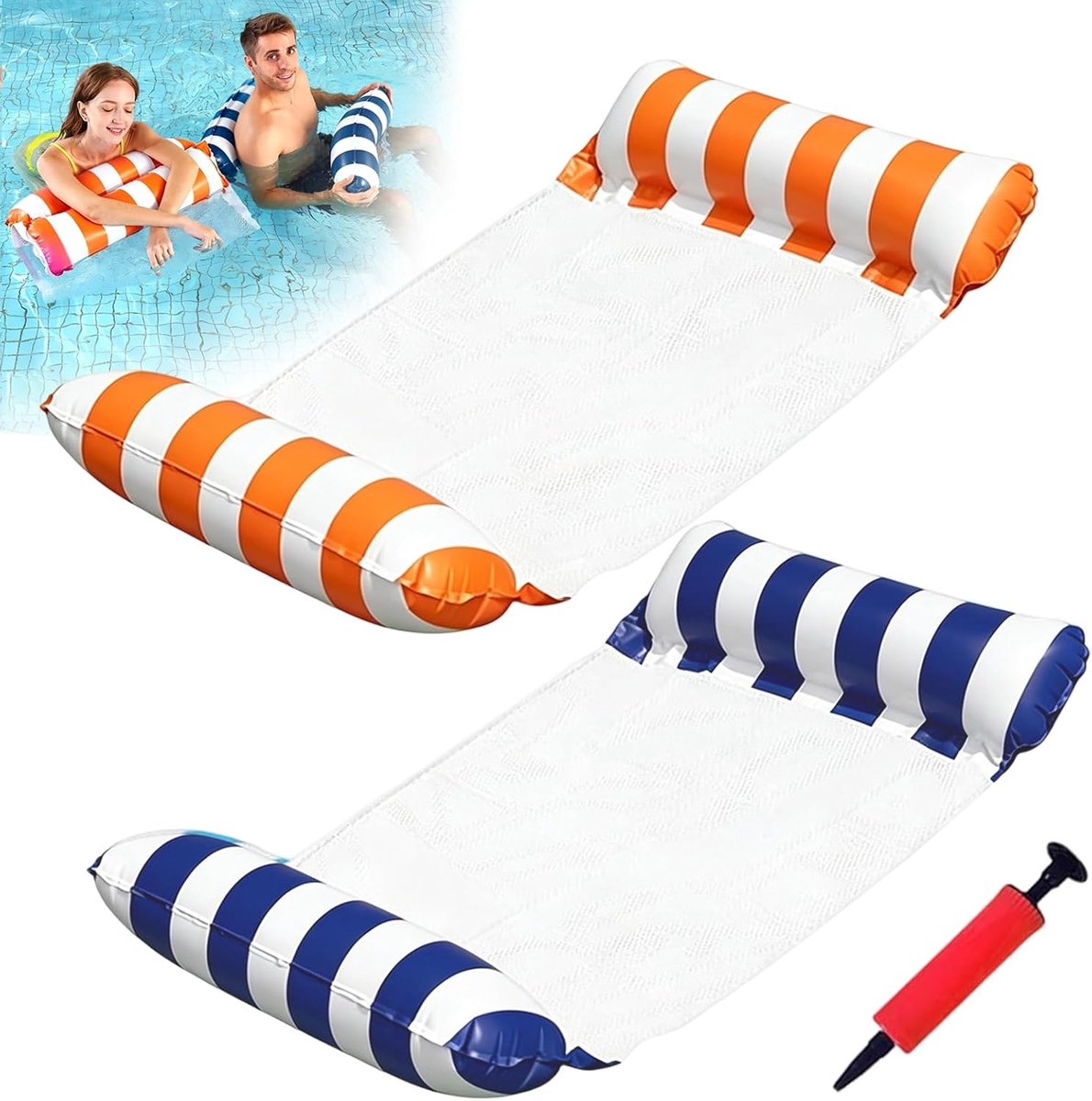Luchtmatras water - Opblaasbare waterhangmat - Multifunctioneel 4-in-1 - Perfect voor ontspanning - ShopVlot