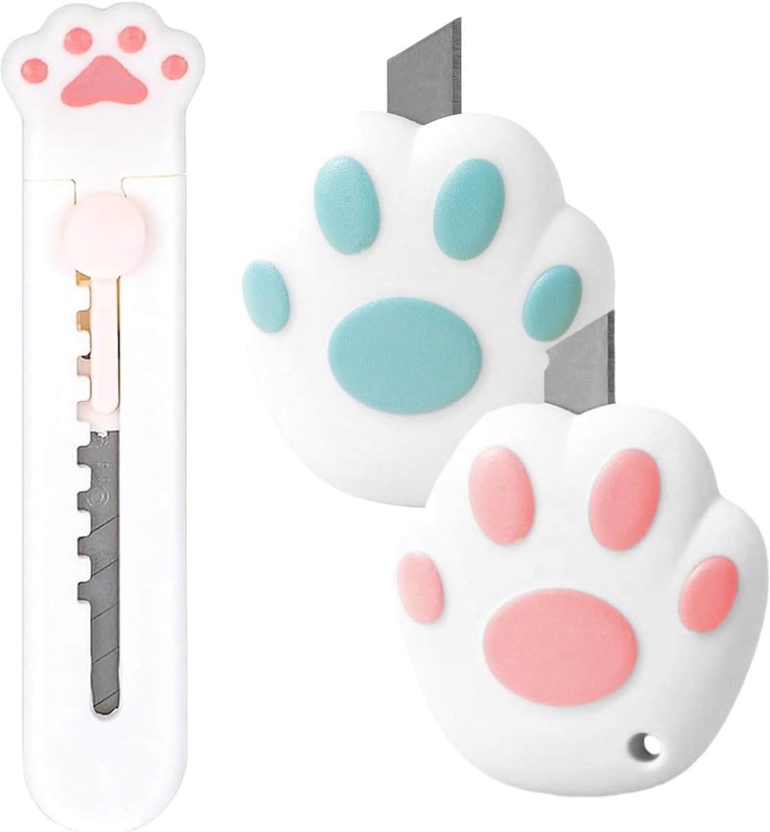 Mini Utility Knife Set - 3-delig - Beren- en kattenpoot ontwerp - Ideaal voor papierknippen - ShopVlot