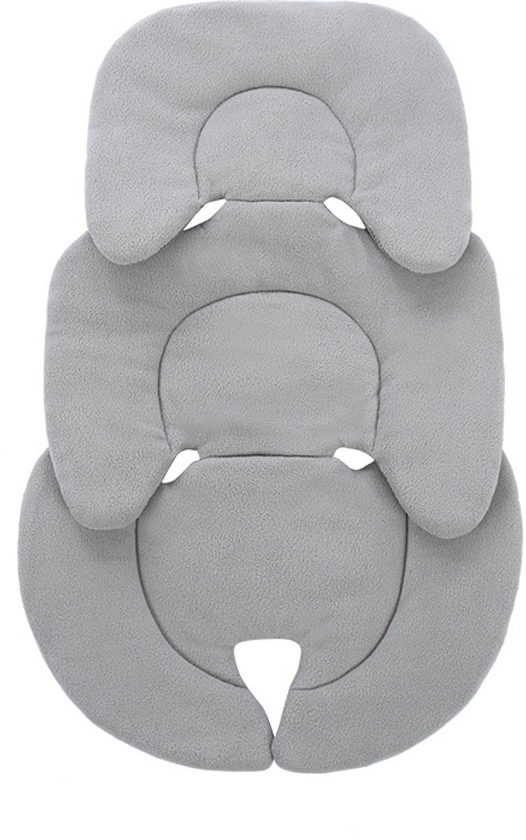 Autostoelverkleiner voor pasgeborenen - Te gebruiken met een babyautostoeltje - Zacht zitkussen voor een babyautostoeltje - Comfortabel en ademend - Voor kinderwagen, autostoel, kinderstoel - grijs