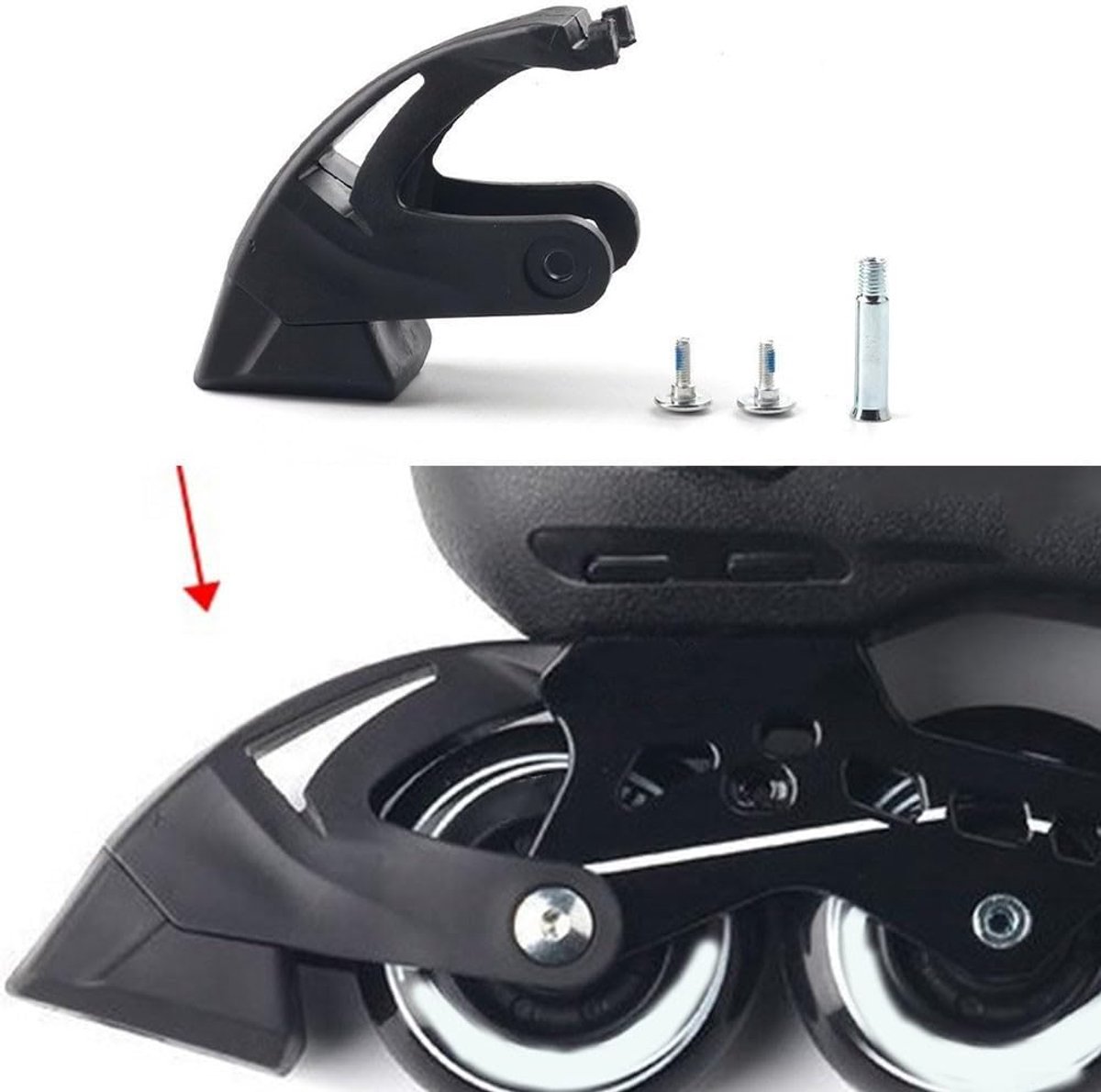 Roller skates remmen - zwarte rubberen - top prestaties - eenvoudige installatie - ShopVlot