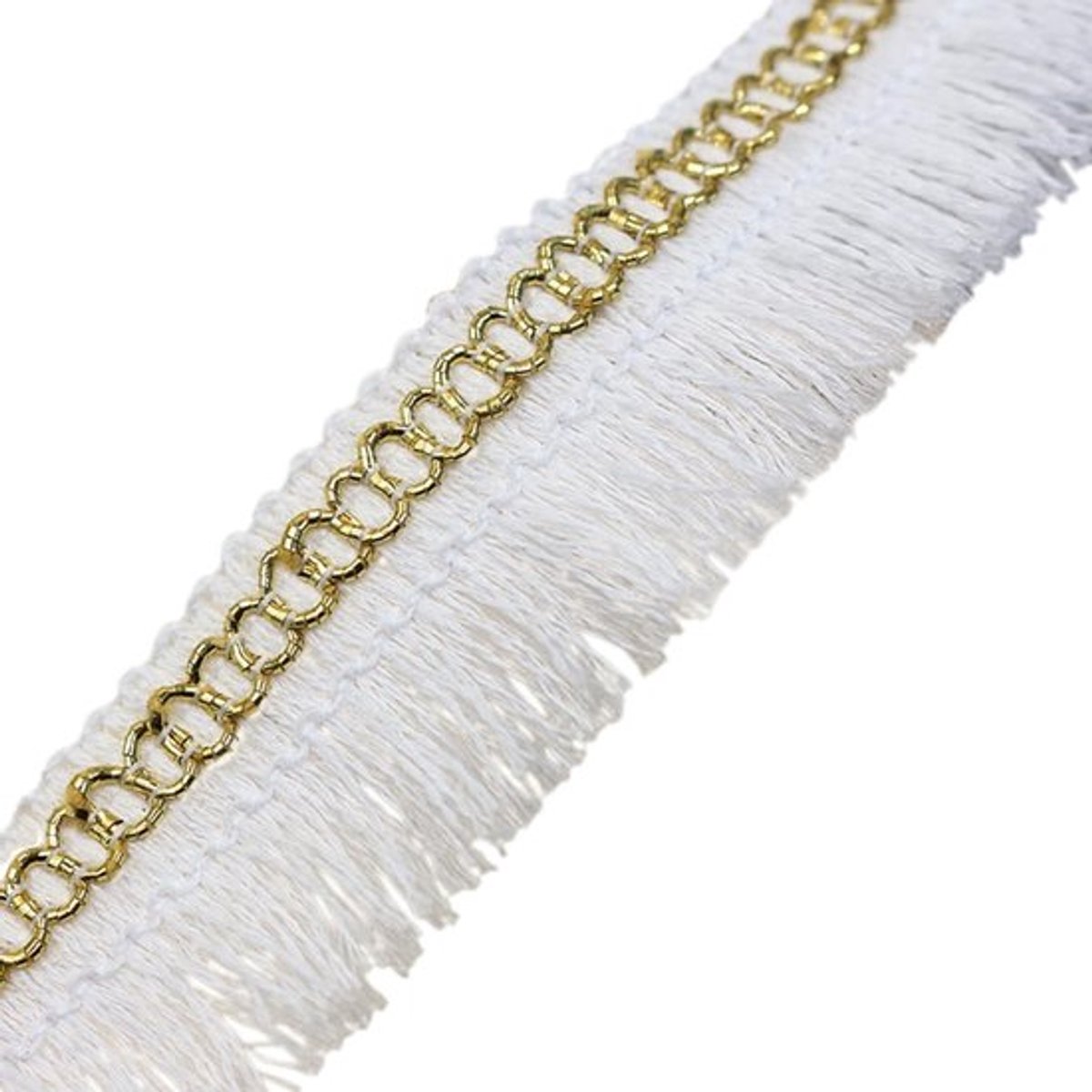 Franjeboord 28 mm - Katoenen Kwastkant - Decoratief Lint - Woondecoratie - Doe-het-zelf Naaien - 1 stuk - Kwastlint