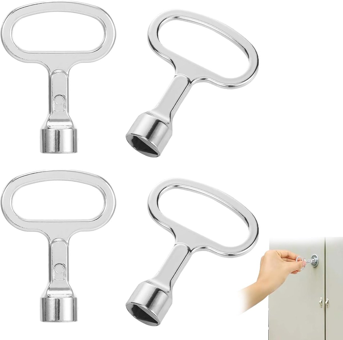 Driehoekssleutel set 9mm - 4-delig - aluminium - ideaal voor kranen en liften - ShopVlot