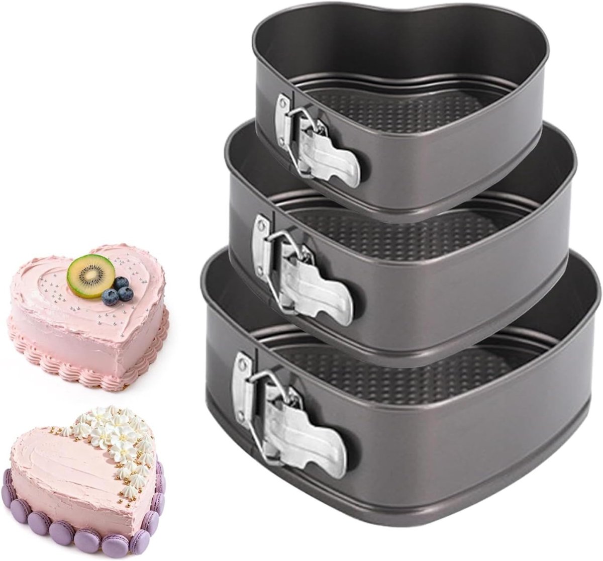 Zavio® Hartvormige Bakvorm - Cakeblik Dessertvorm - Taarten Bakken