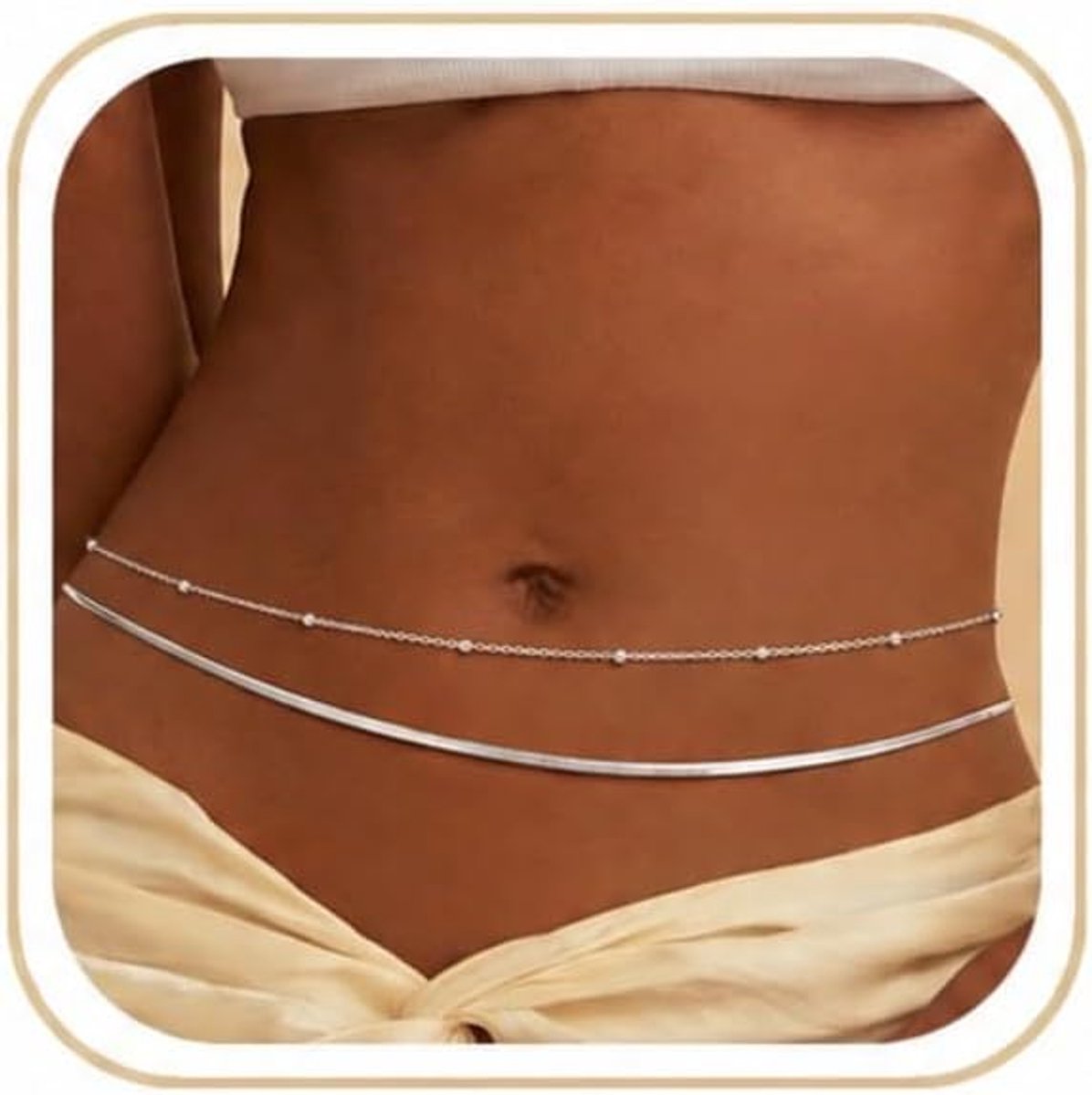 Belly Chain Goud 18K - Gelaagd Waterdicht - Verstelbaar - Sexy voor op het strand - ShopVlot