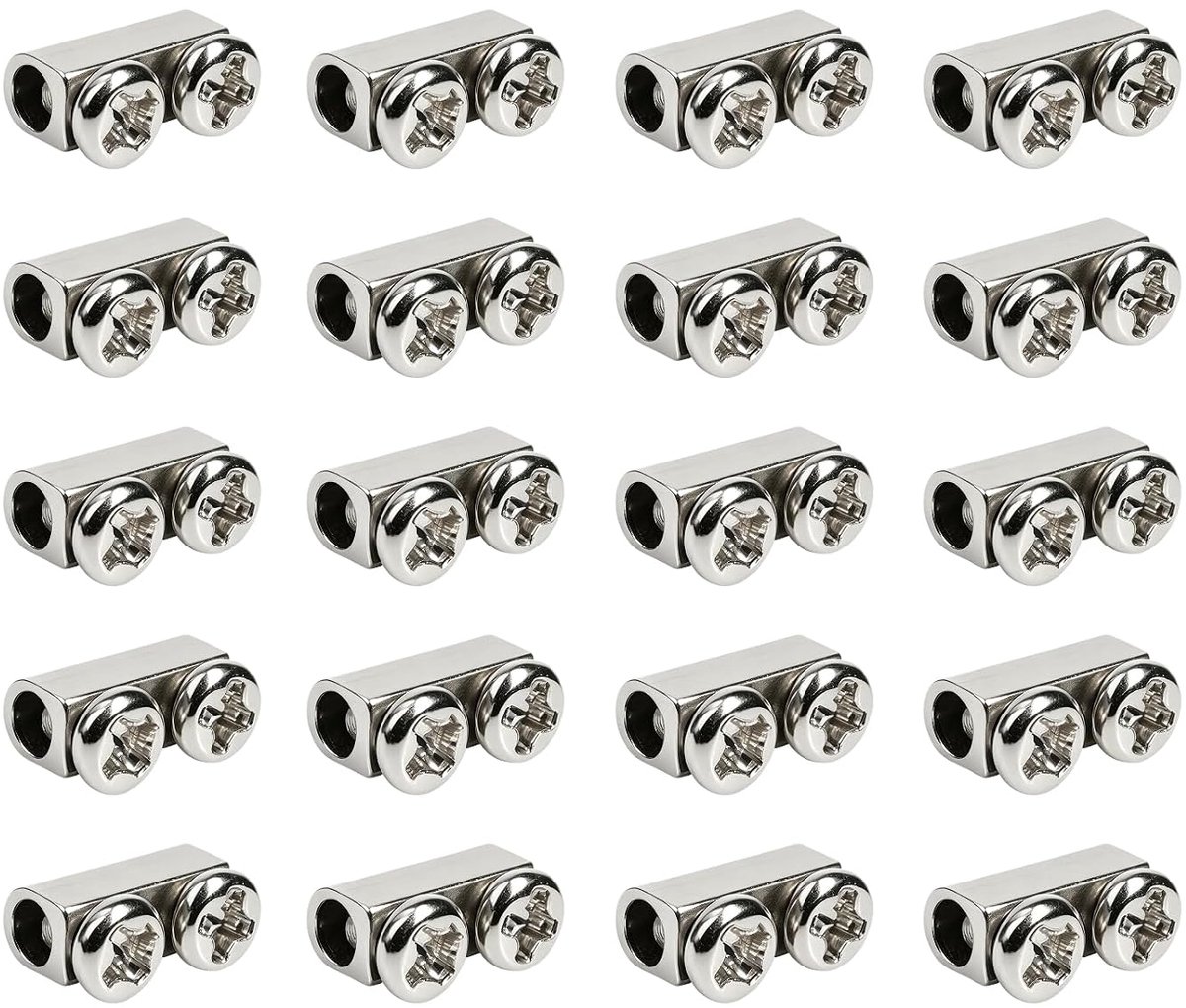 Draadkabelklem 1,2-1,5 mm - roestvrij staal - dubbel gat - betrouwbare bevestiging - ShopVlot