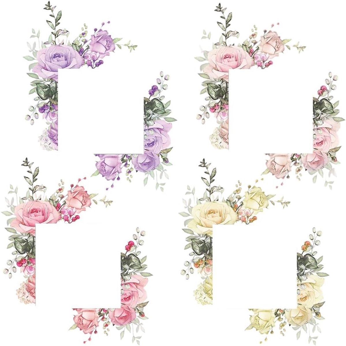 Wandschilderingen lichtschakelaar stickers - 22x13cm - waterdicht - decoratieve bloemetjes voor thuis - ShopVlot