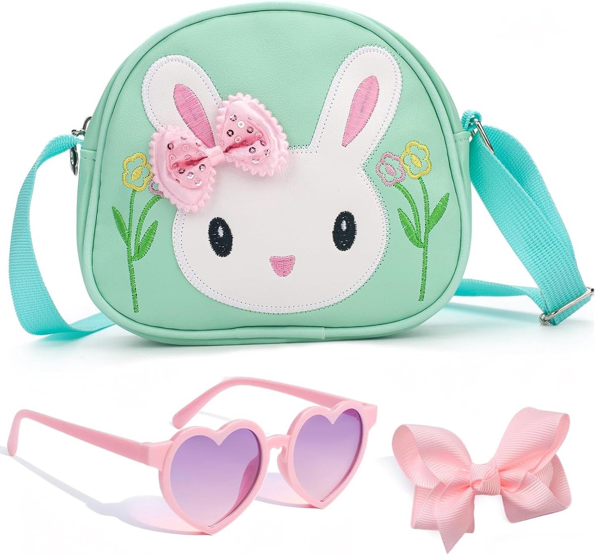 Schoudertas voor meisjes - konijn met strik - schattig ontwerp - perfect voor verjaardagen - ShopVlot