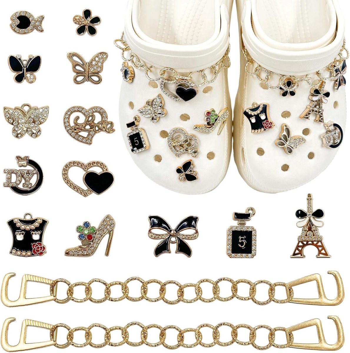 Schoenbedels 15 stuks - Afneembare decoratie - Zomerfrisse stijl - Voor kinderen - ShopVlot