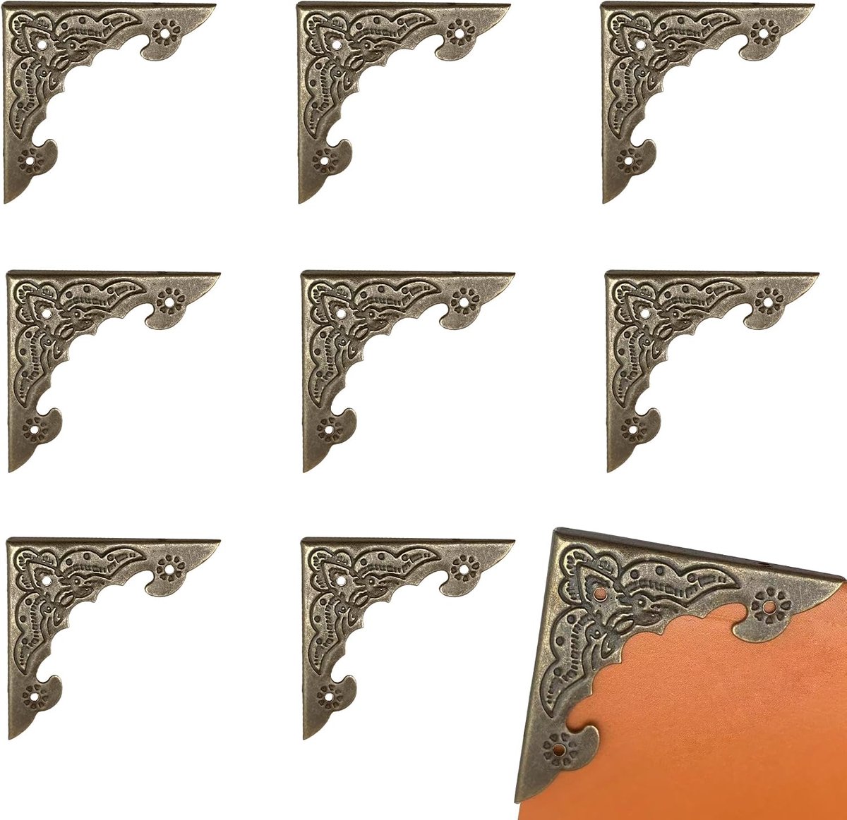8 Vintage Metal Book Corners for Books, Albums and Scrapbooks - ShopVlot
