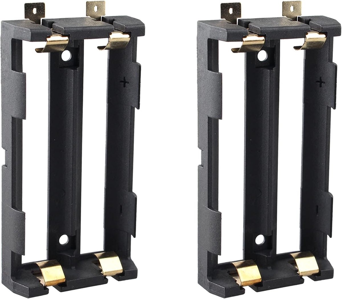 2 Pieces SMD 18650 Battery Holder, 2×3.7V 18650 SMD Battery Storage Box 2 Slots with Pins for SMD 18650 DIY Charging - ShopVlot