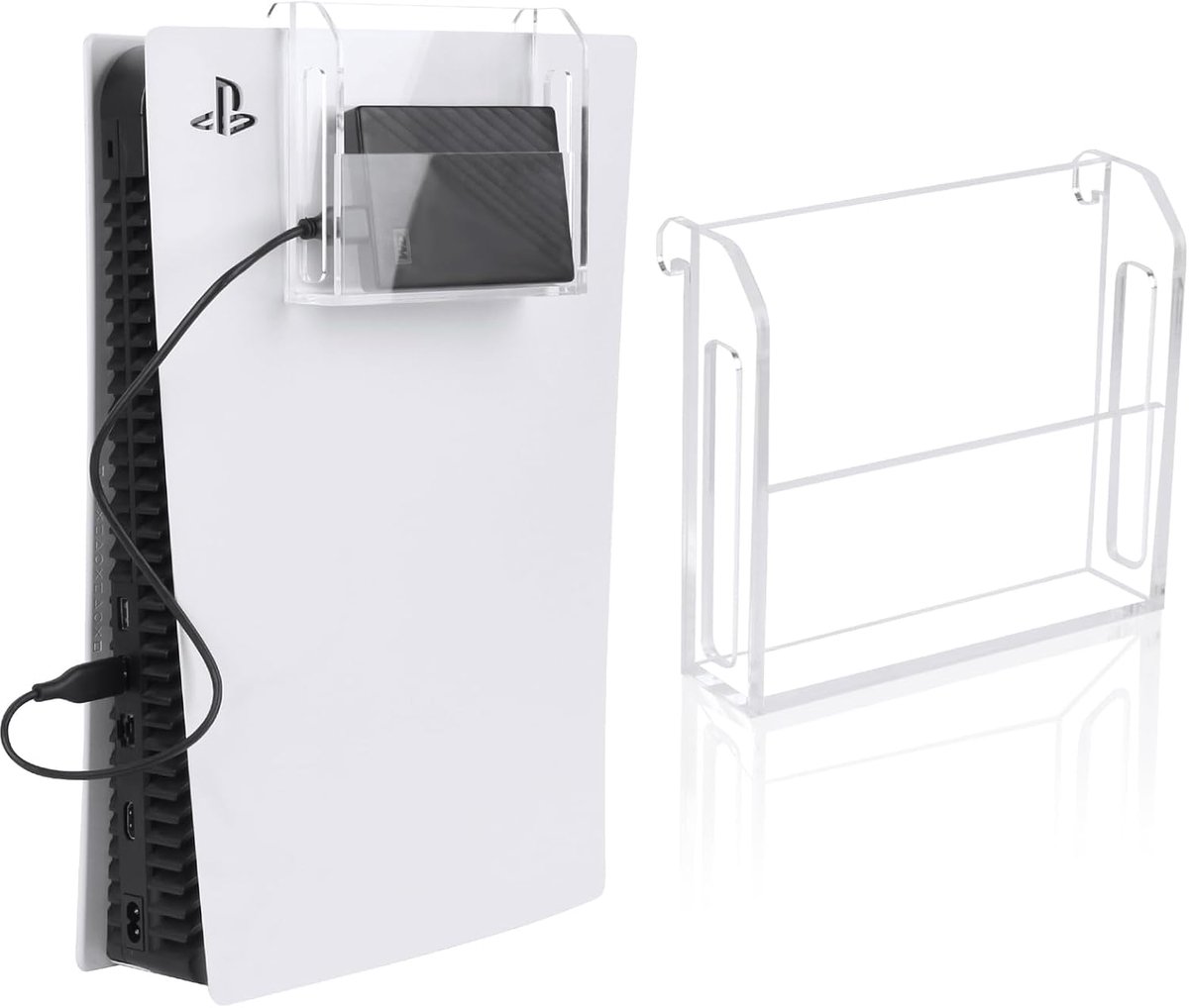 PS5 Hard Drive Holder, Hang, Storage, Acrylic Holder, Removable Holder, Stand, Storage, Gaming Hard Drives, Compatible - ShopVlot