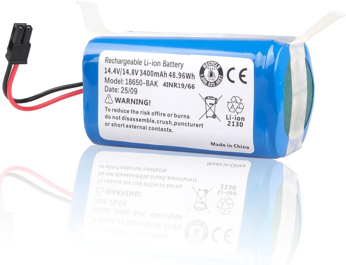 14.4V 3400mAh Battery Compatible with Tikom G8000 Pro Robot Vacuum Cleaner - ShopVlot