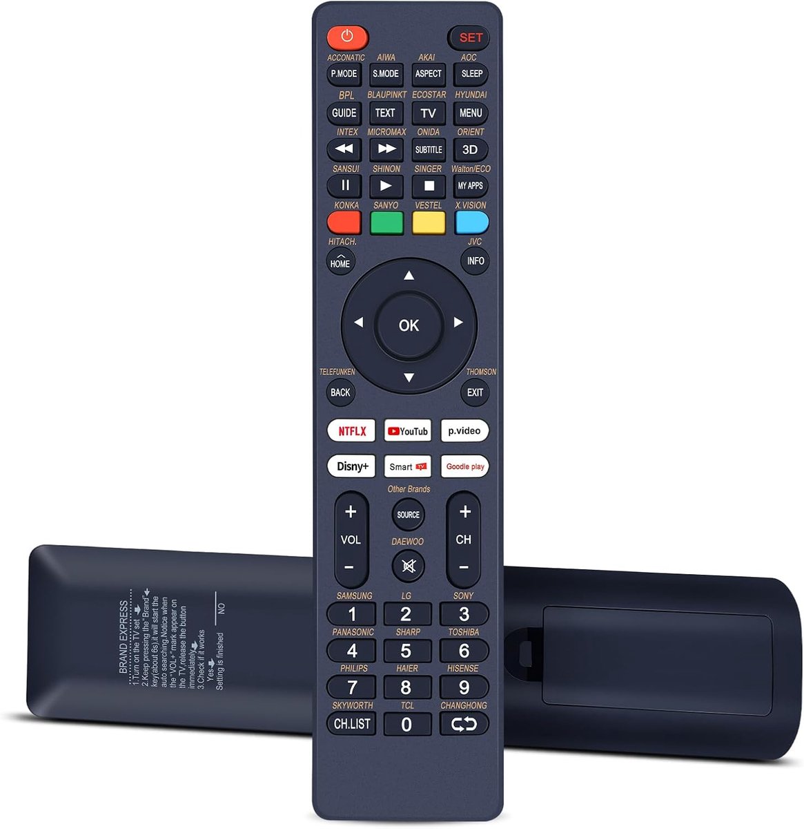 Universele vervangende afstandsbediening geschikt voor alle tv-merken, eenvoudig te configureren - ShopVlot