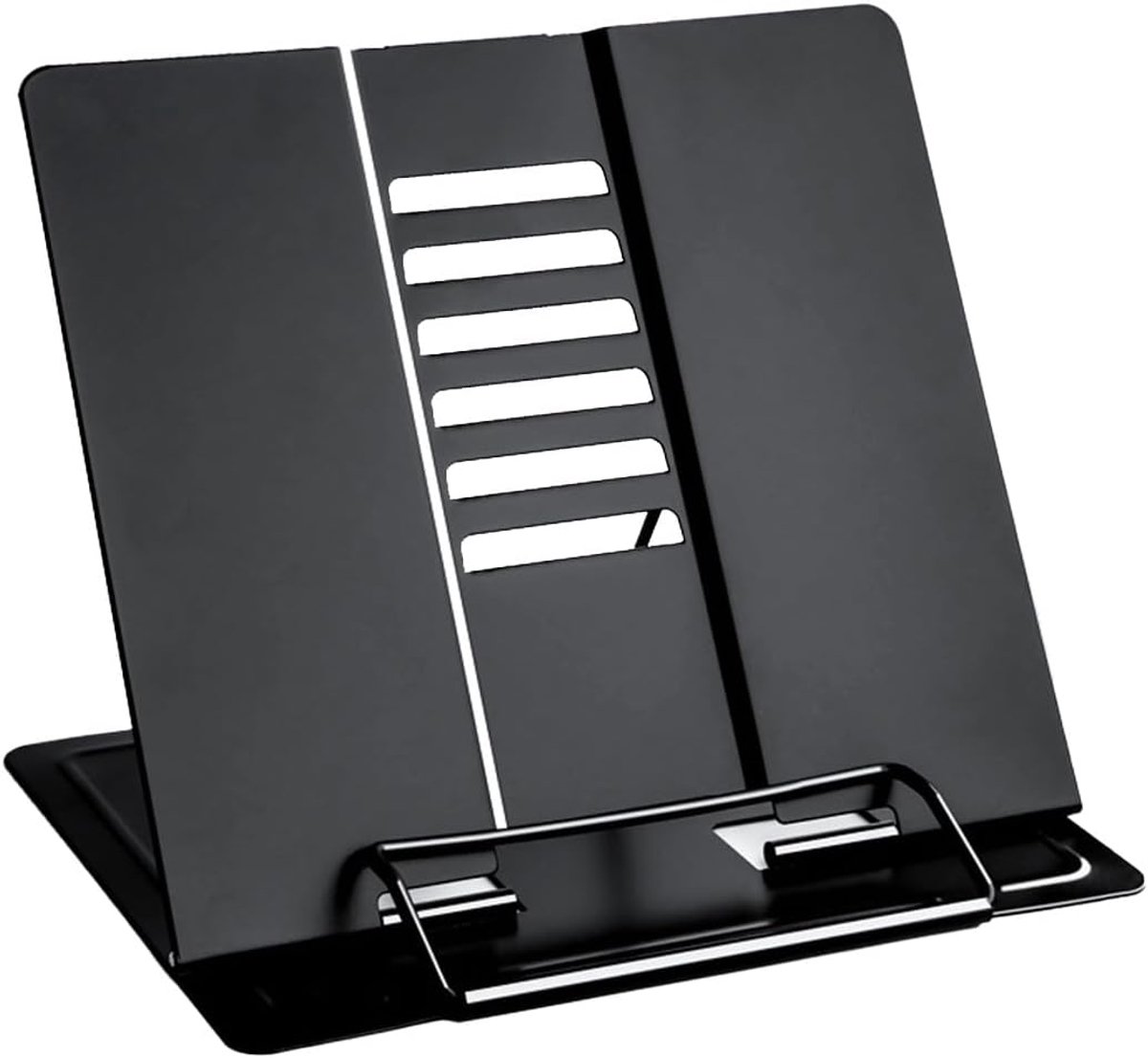 1 x Metal Reading Stand, Stable Rack, Versatile Reading Stand for Desks and Speakers, Ideal for Cookbooks, Textbooks - ShopVlot
