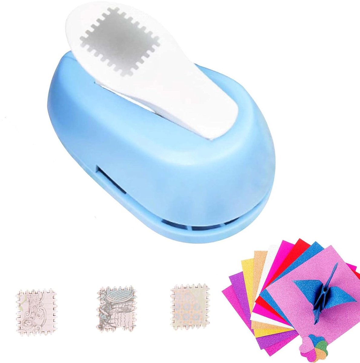 Vierkante perforator, postzegelpons, 2 x 1,8 cm, handmatige knutselpons, handige, creatieve perforator voor - ShopVlot