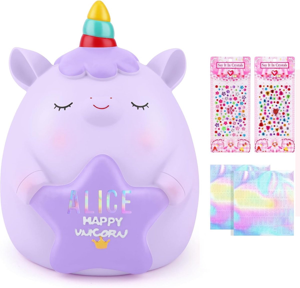 TCJJ Piggy bank for kids, unicorn piggy bank for girls - ShopVlot