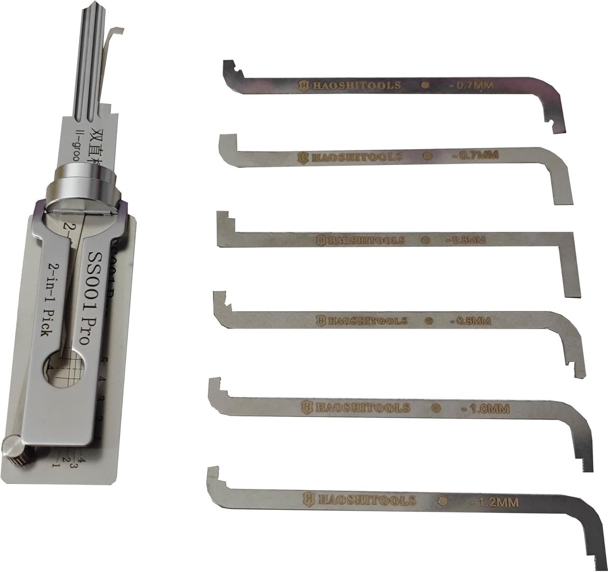 SS001 2-in-1 Lock Pick and Decoder for Double-Groove Door Lock, Professional Locksmith Tools - ShopVlot