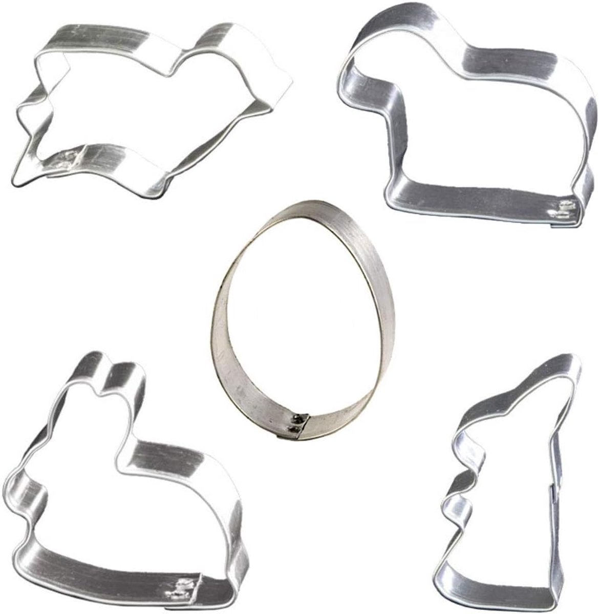 Lares - Cutters - from tin - perfect for cookies, biscuits and fondant - motif: Easter (5-piece) - Made in Germany - ShopVlot
