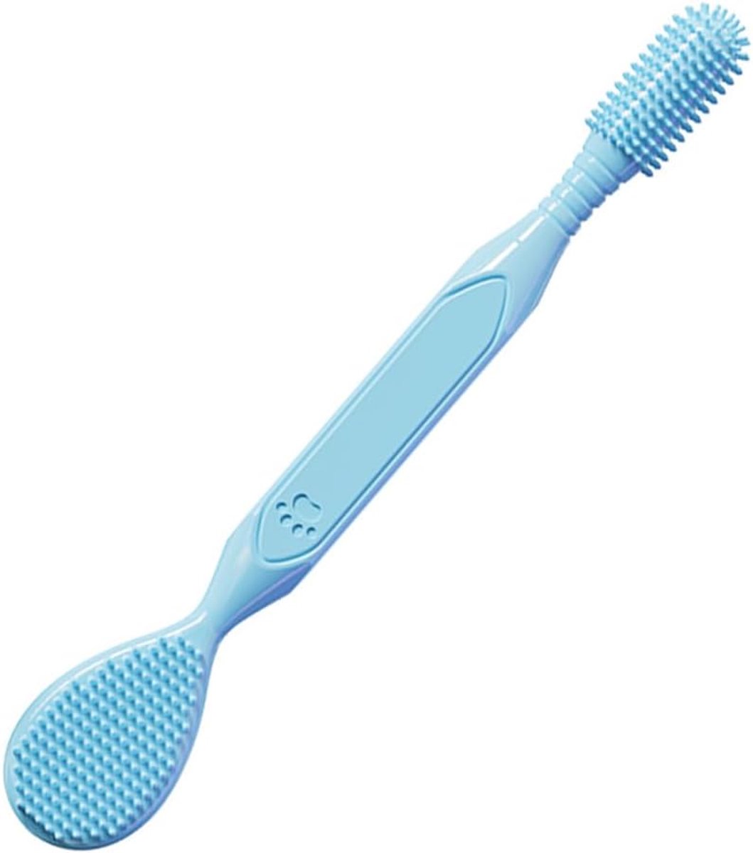 Pet Double Head Toothbrush, Double Head Toothbrush for Dogs, Comfortable Plaque Remover, Dog Dental Care, Bad Breath - ShopVlot