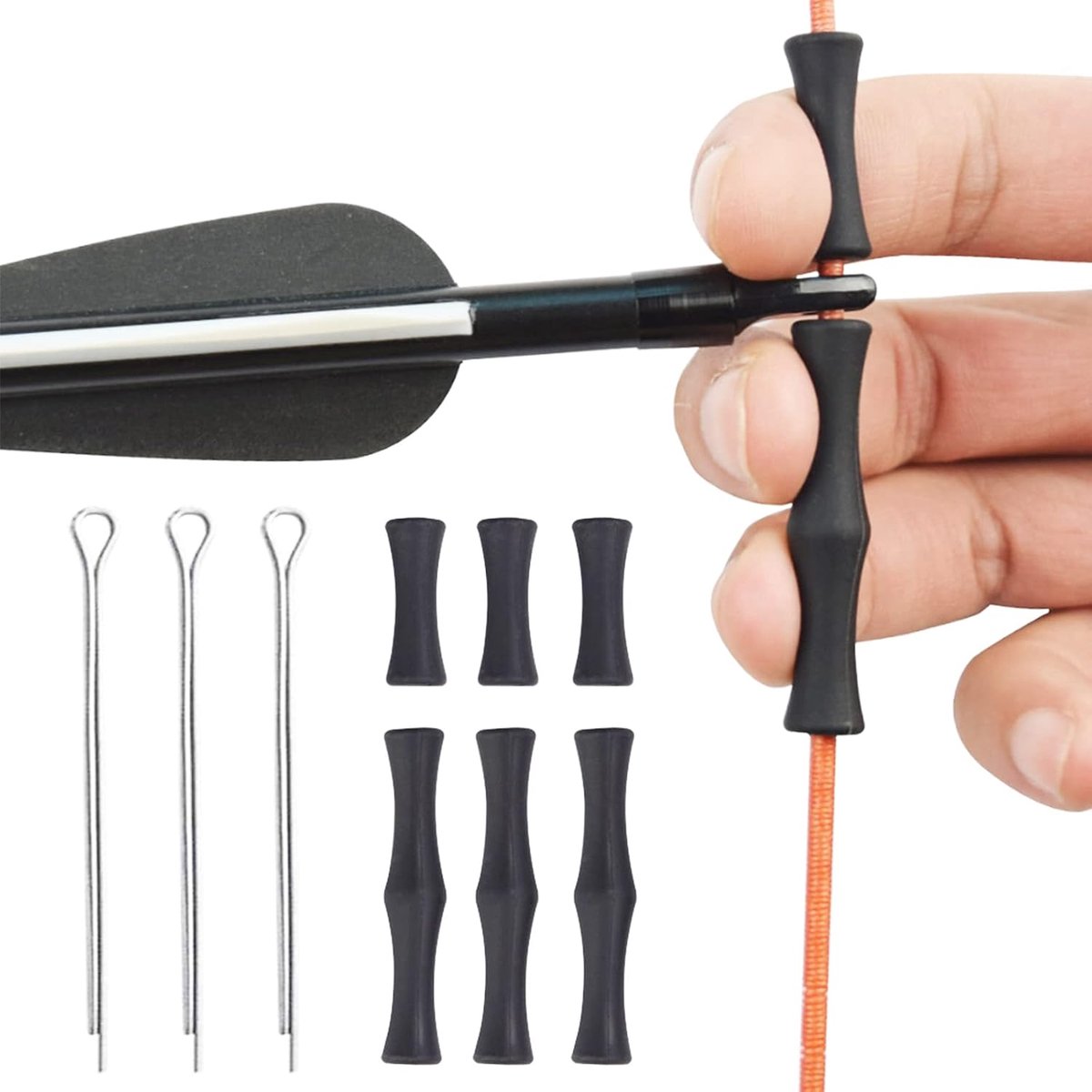 SnelShoppen - 3Pcs Boogschieten Vingerbeschermer, Silicone Vingerbeschermer voor Boogschieten, Boogschietaccessoires voor Beginners, Veilig en Comfort