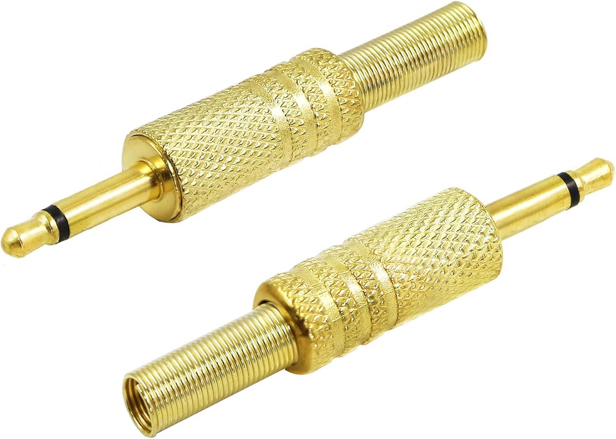 Replacement TS Male Plug 2 Pole 3.5mm w/ Spring Coaxial Cable Audio Solder Type DIY Adapter for Repair Headphone - ShopVlot
