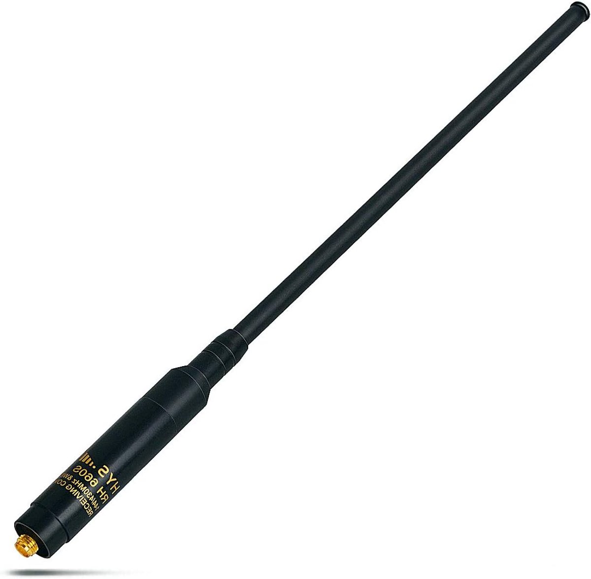 HYS Dual Band 144/430MHz High Gain Telescopic Handheld Radio Antenna SMA-Female Antenna RH-660S Compatible for Baofeng - ShopVlot