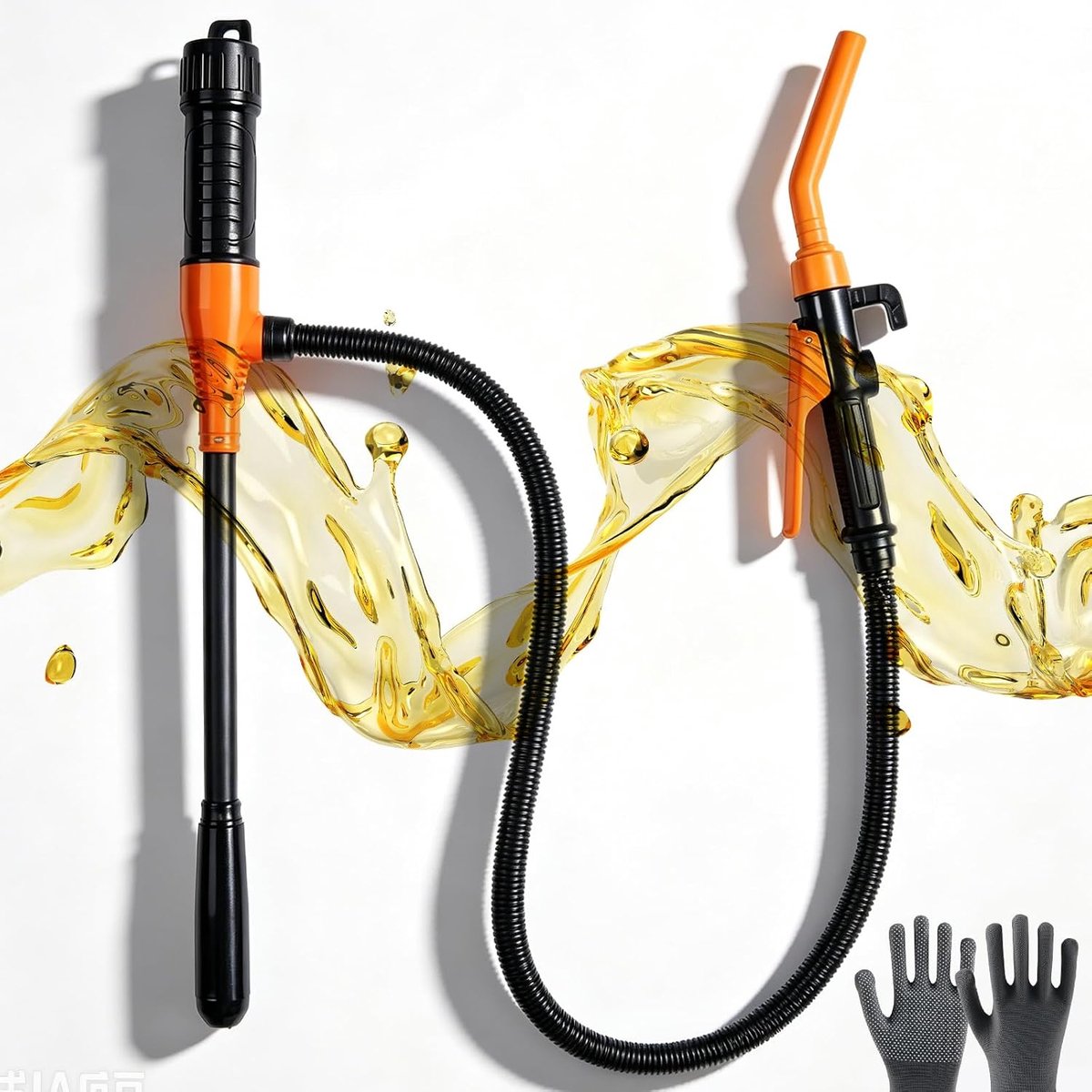 Benzinepomp voor jerrycan: elektrische benzinepomp accu, op batterijen aangedreven brandstofpomp, draagbare - ShopVlot