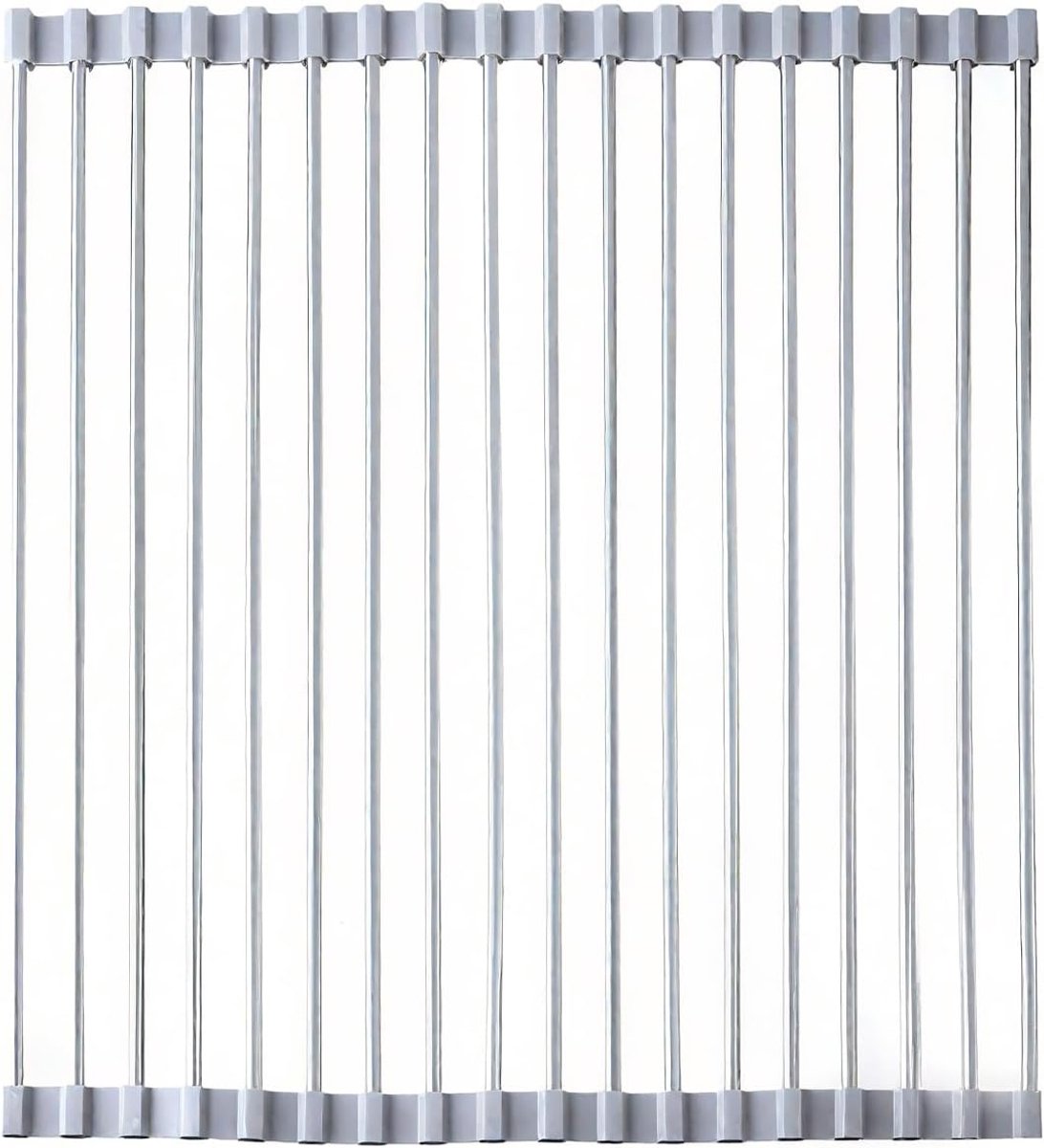 Vastsea Foldable Multifunctional Dish Drainer Drainer for Sink, for Kitchen, Drying Vegetables and Fruits (Grey) - ShopVlot