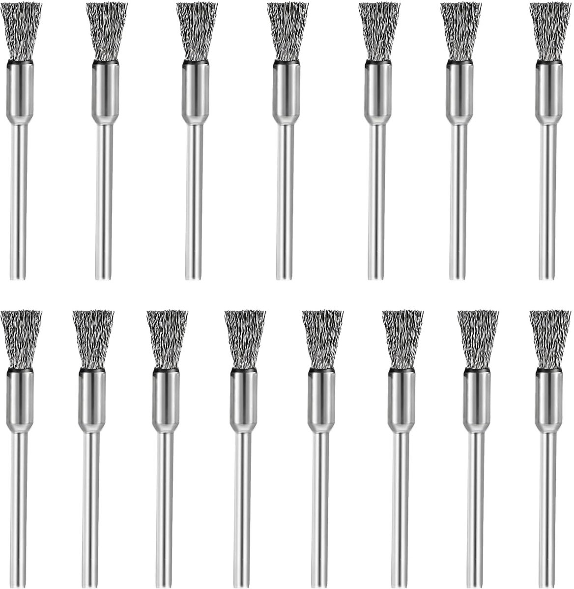 15 Pcs Wire Brushes, Drill, Silver, Mini Wire Brush, Stainless Steel, Polishing Brush, Rotary Tools, Brass Brush for - ShopVlot