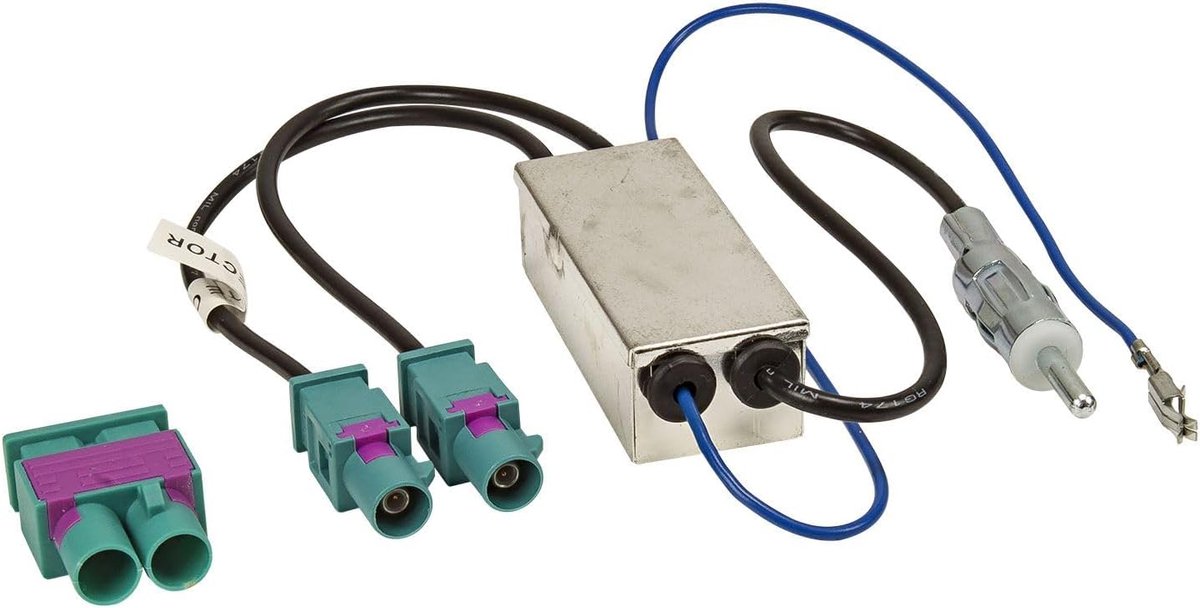 Antenneadapter Double Fakra - Phantom Power - Geschikt voor Audi, VW, Citroen - Optimale ontvangst - ShopVlot