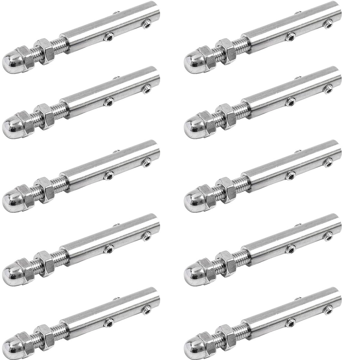 Touwspanners 10 Stuks - Roestvrijstalen Kabelclips 6 mm - Verstelbare Draadspanner - Ideaal voor Balustrades - ShopVlot