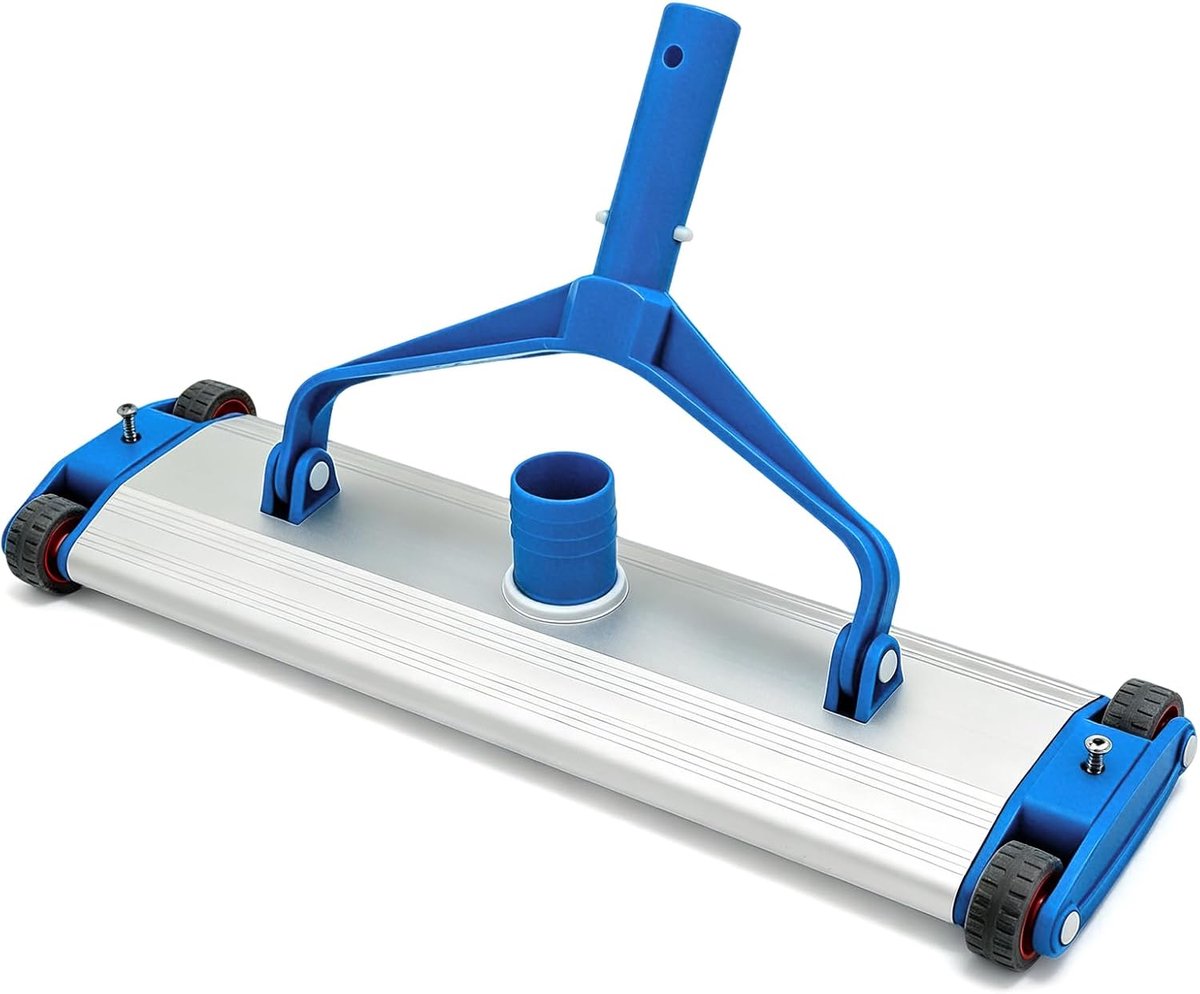 Zwembadzuigkop 43,5 x 25 cm - aluminium - 4 wielen - efficiënte reiniging - ShopVlot