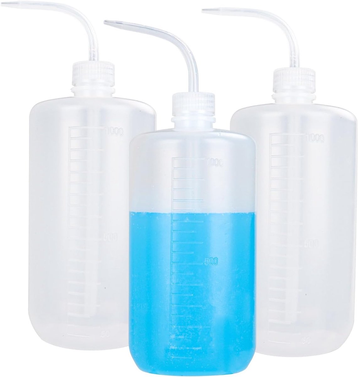 Sprayflessen 1000 ml - Transparant kunststof - Lekvrije spuitkop - Ideaal voor planten en laboratoria - ShopVlot