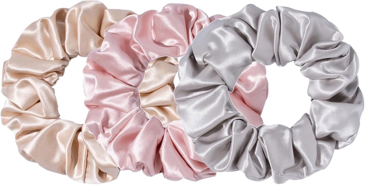 Haarscrunchies 100% Zijde - Comfortabel en zacht - Geen haarbeschadiging - Ideaal voor slapen - ShopVlot