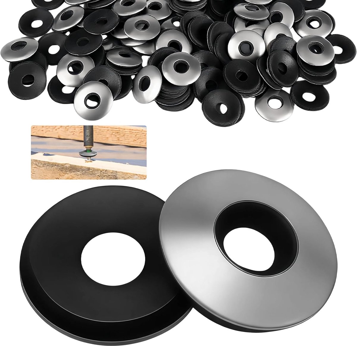 EPDM rubber afdichtringen 50 stuks - M4.8 x 14 mm - 304 roestvrij staal - duurzaamheid en corrosiebestendigheid - ShopVlot