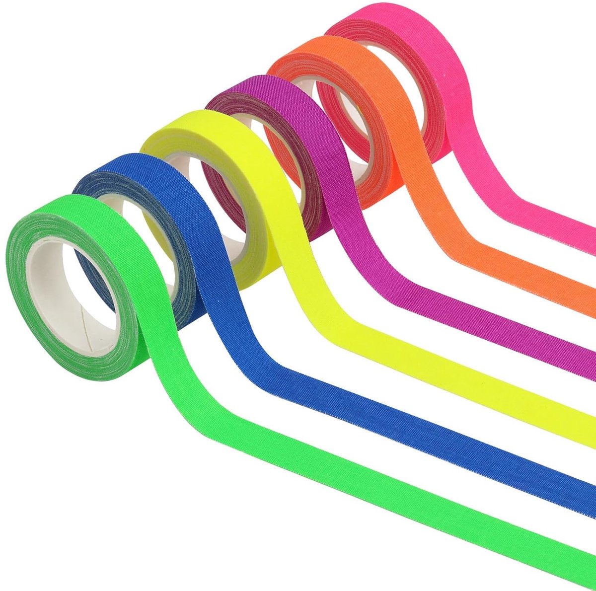 Neon UV tape 5m x 15mm - fluorescerende band - perfect voor blacklight - markeer dansvloeren - ShopVlot
