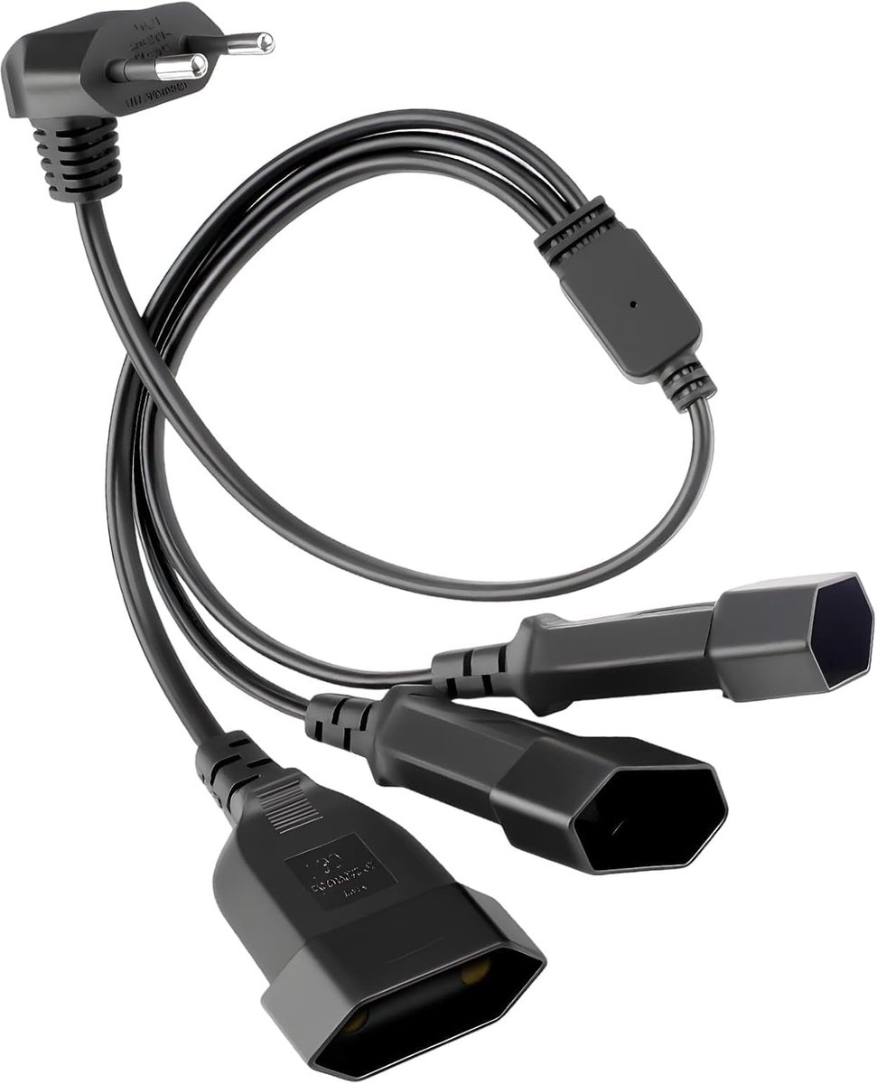 3-in-1 extension cable flat plug 50 cm - ShopVlot