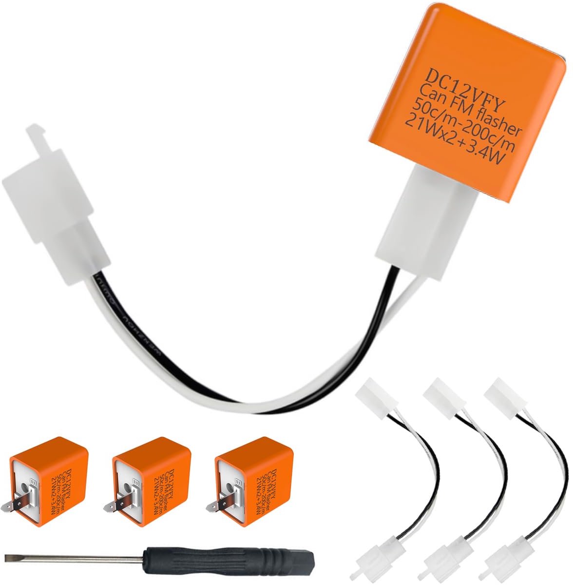 DAOAKI Universal 12 V 2 Pole Indicator Relay, 2-Pin, with Regulator Indicator, LED Indicators of Direction, Speed - ShopVlot