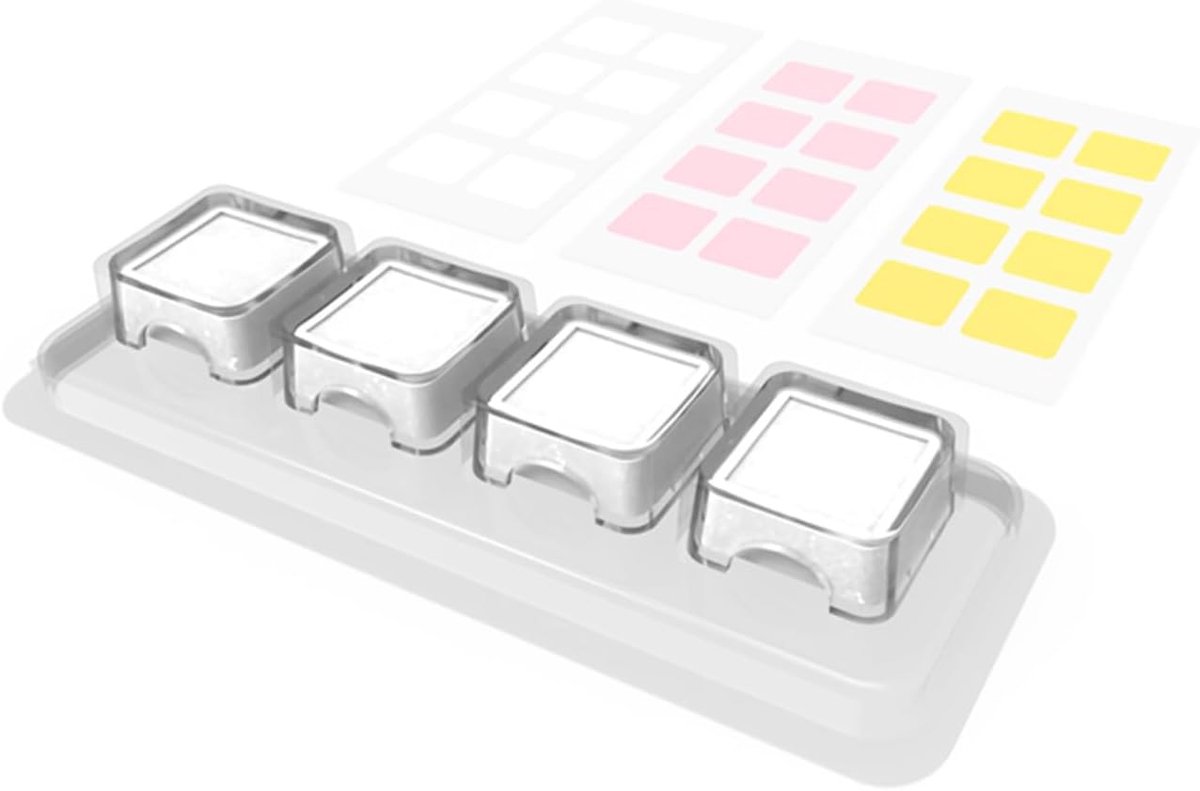 Dubbellaagse, individuele keycaps, mechanische toetsenborden, transparant, afneembare keycaps, set van 4 voor - ShopVlot