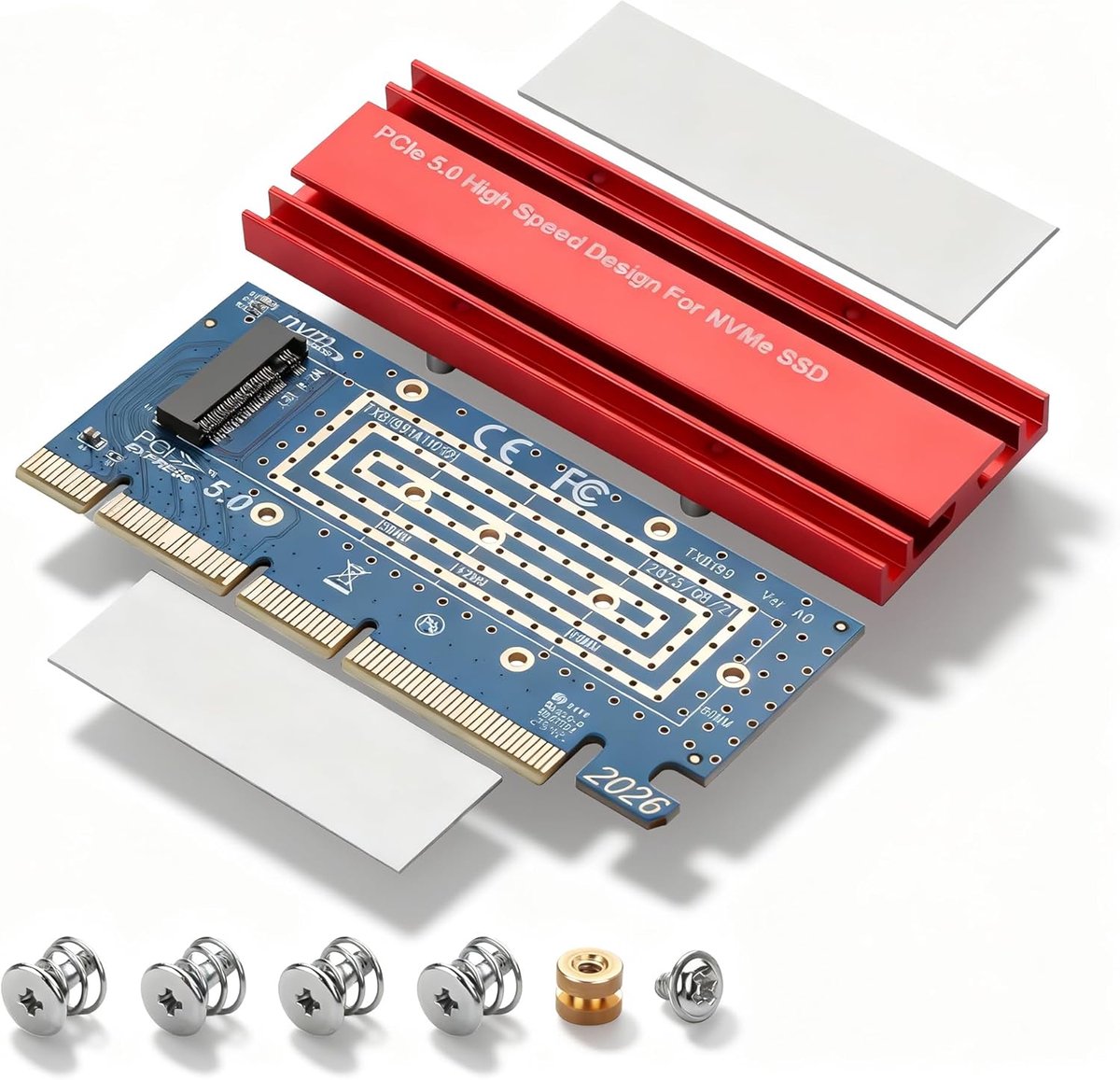 CERRXIAN M.2 NVMe SSD to PCIe X16/X8/X4 Conversion Card, M.2 NVME to PCIe 5.0 x16 Adapter Support PCIE Protocol 4X 8X - ShopVlot